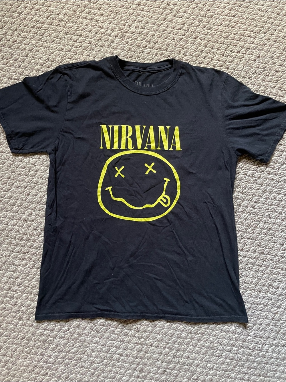 Nirvana band face logo t shirt